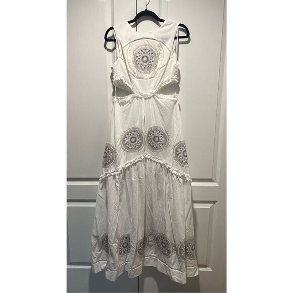 LACE the Label DENTELLE CUT OUT MAXI DRESS WHITE Vacation size S NWT $590 - Picture 3 of 7